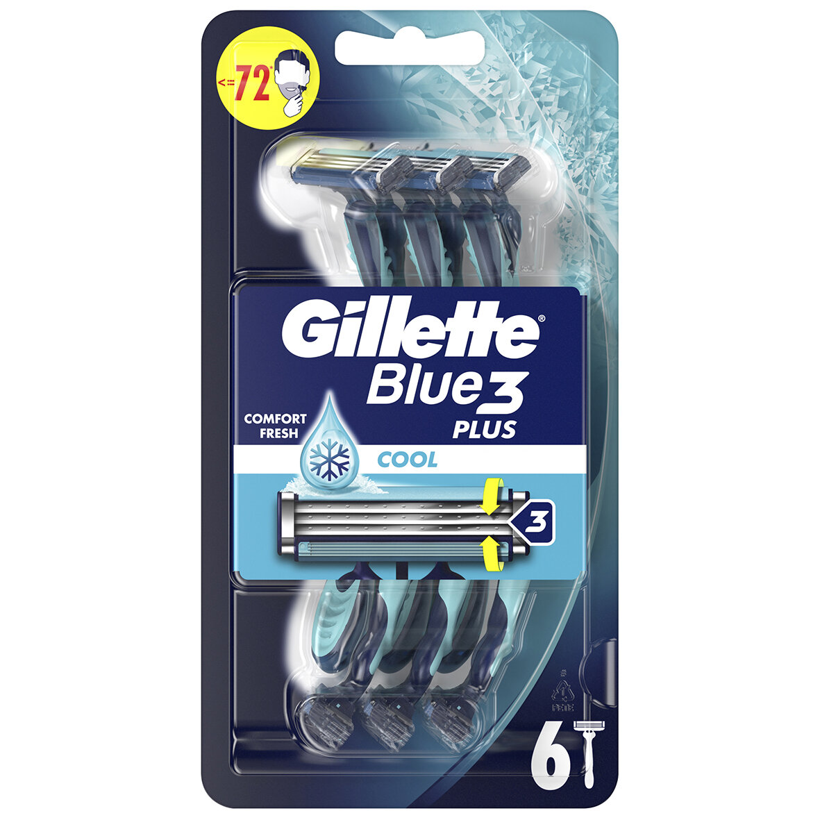 Gıllette Blue3 Plus Cool Tıraş Bıçağı 6Lı