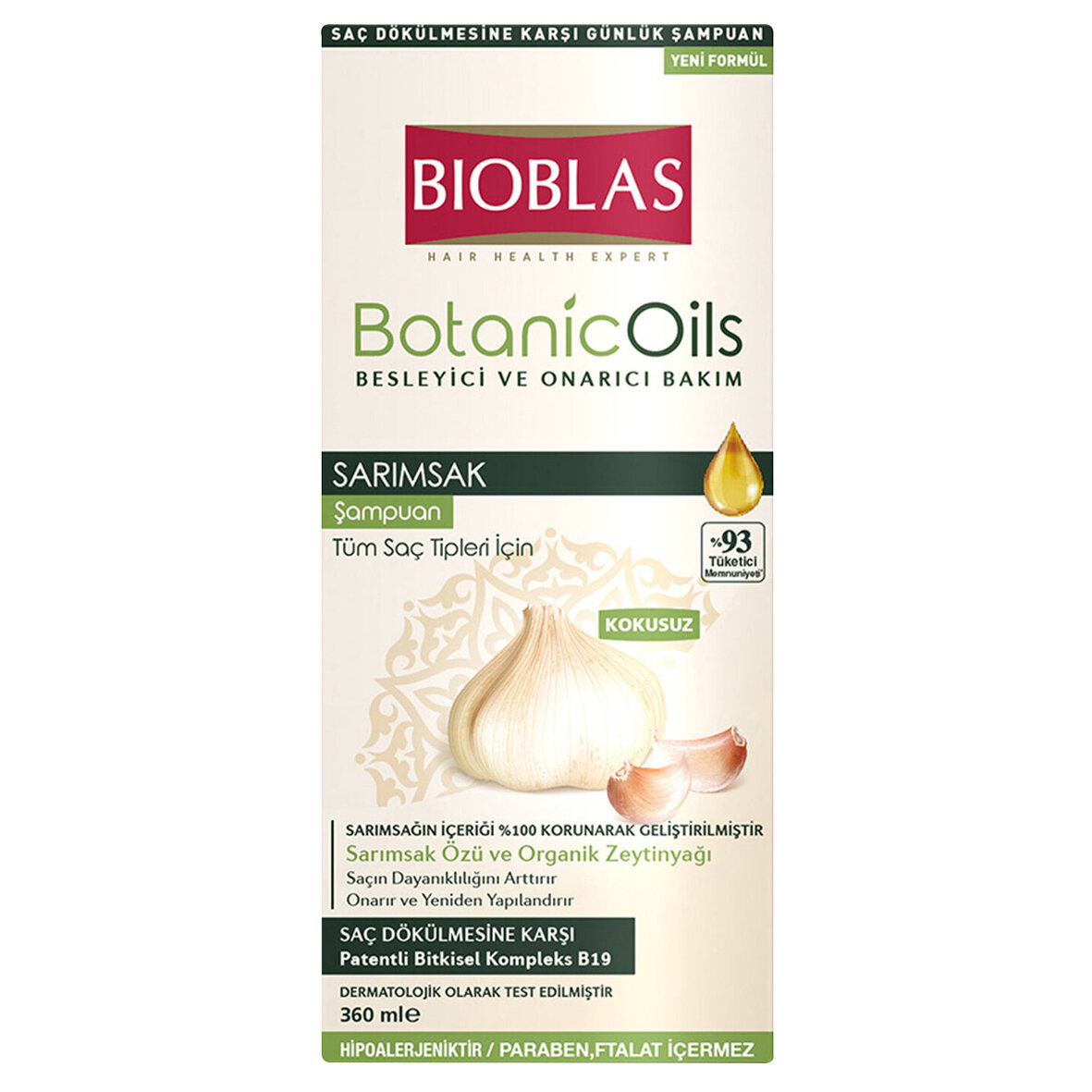 Bıoblas Tüm Saç Tipi İçin Sarımsak Şampuan 360 Ml
