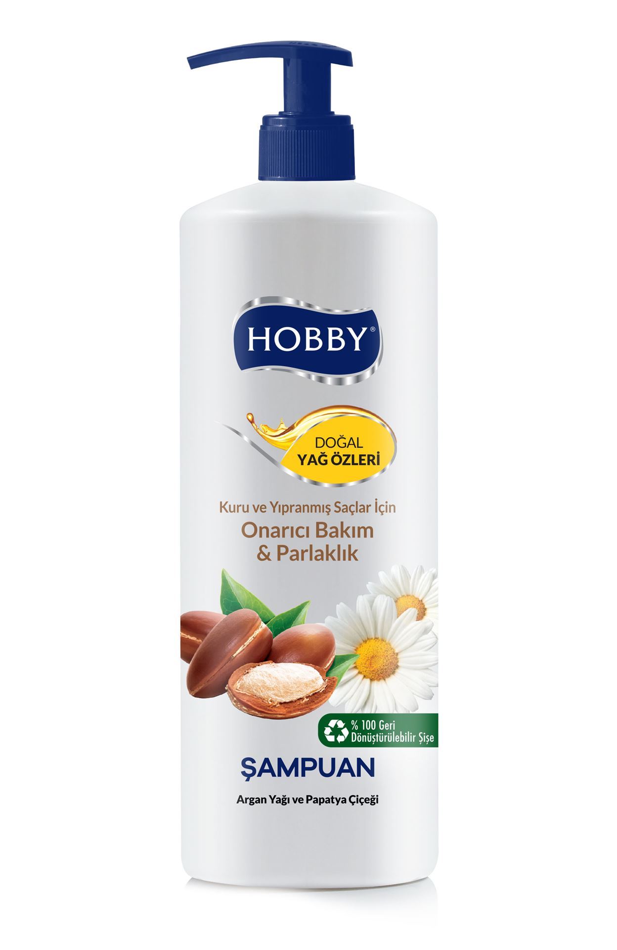 Hobby Onarıcı Bakım Argan Papatya Şampuan 1L