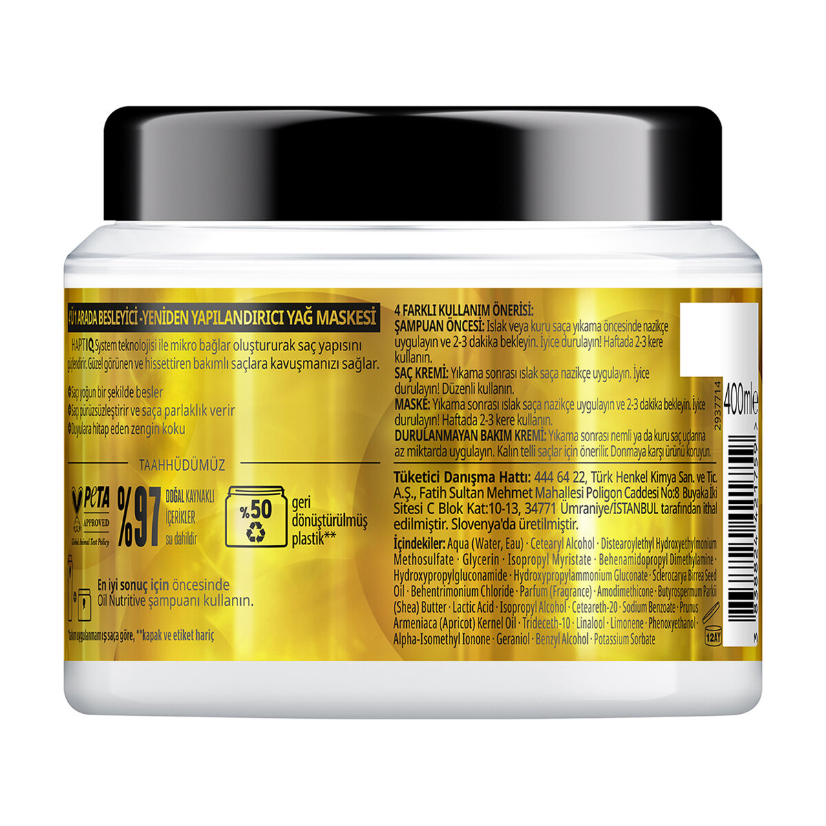 Glıss Nutrıtıve Saç Bakım Maskesi 400Ml