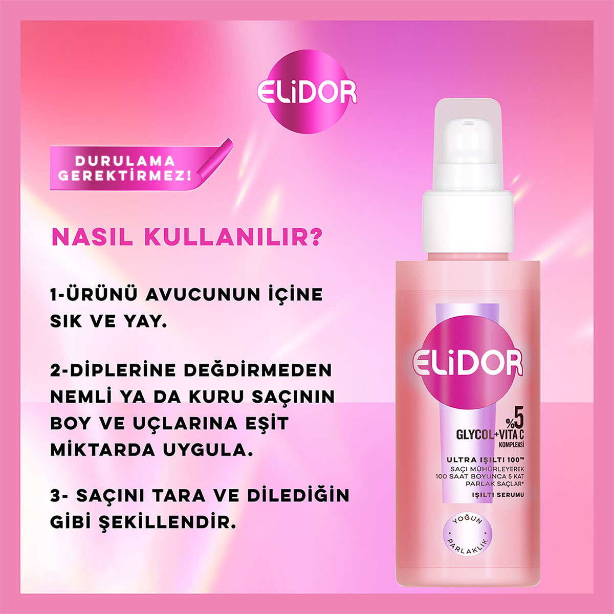 Elidor Ultra Işıltı 100 Işıltı Serumu 90 Ml