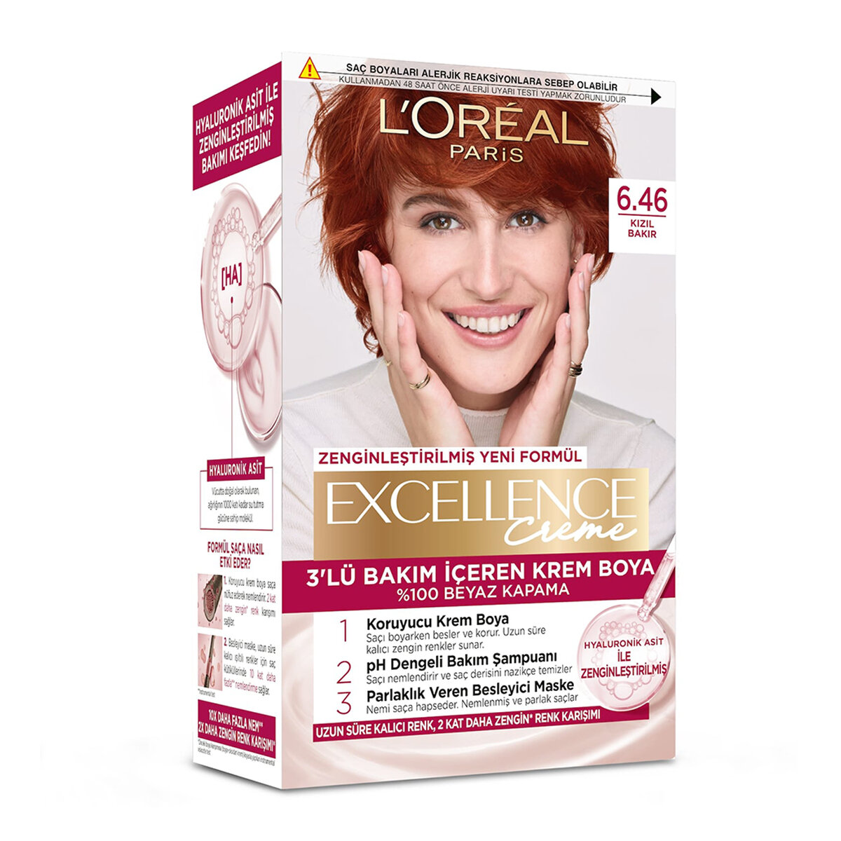 Excellence Creme Saç Boya.6.46 Kızıl Bakır 192 Ml