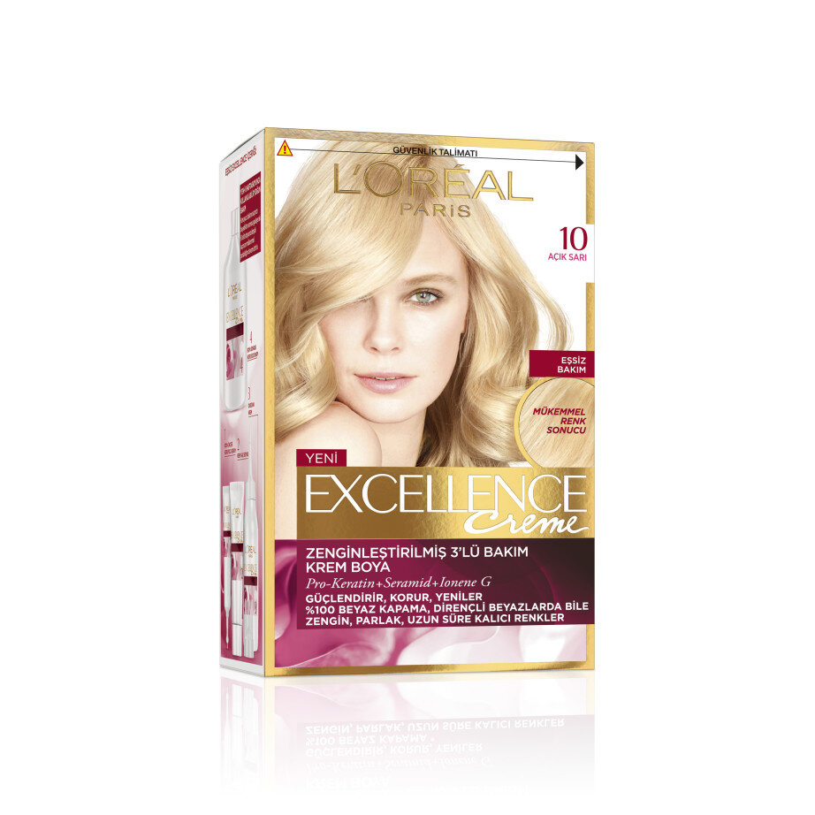 Excellence Creme 10 Açık Sarı Saç Boyası 192 Ml