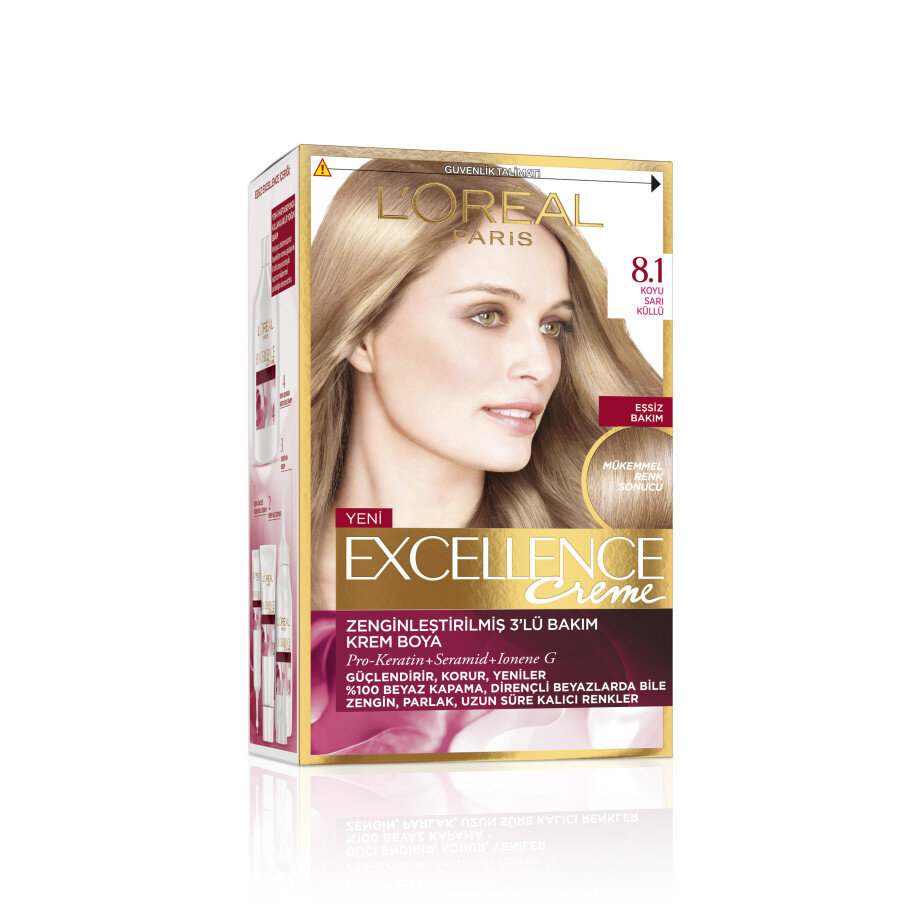 Excellence Creme 8.1 K.Sarı Küllü Saç Boyası 192Ml