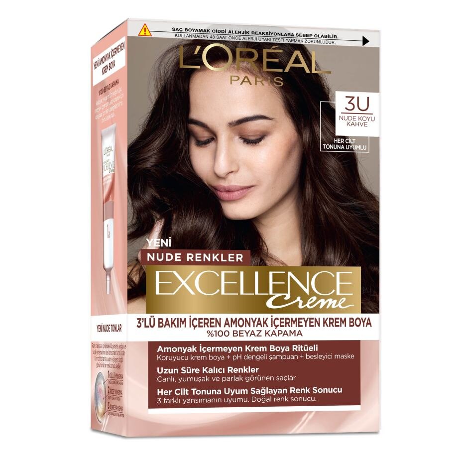 Excellence Cream Nude 3U K.Kahve Saç Boyası 192Ml