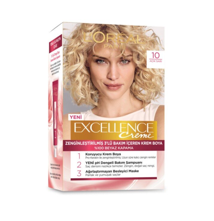 Excellence Cream Nude 10U Aç.Sarı Saç Boyası 192Ml