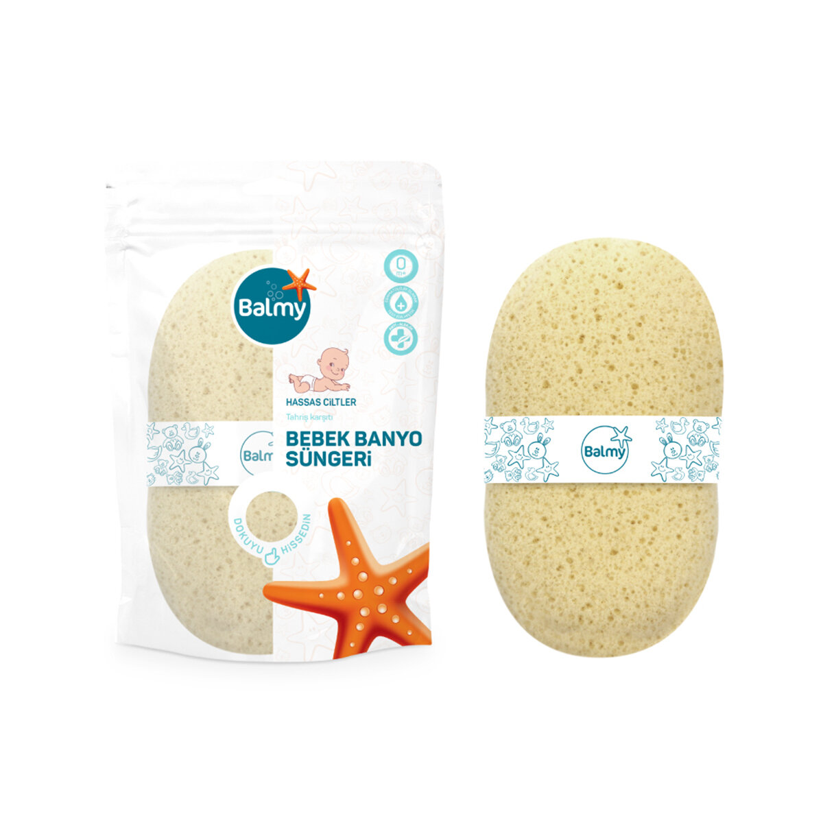 Balmy Hassas Ciltler Bebek Banyo Süngeri