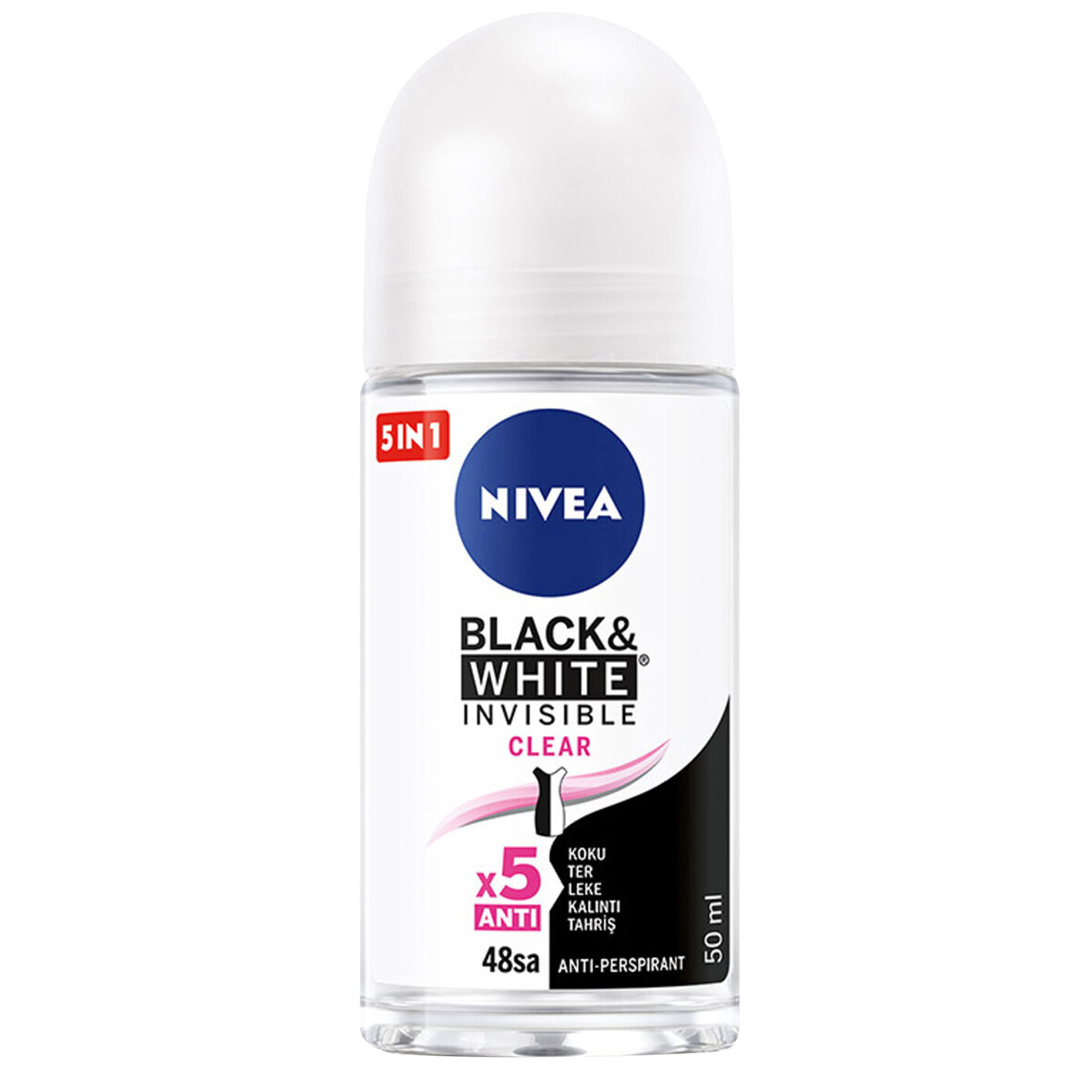 Nıvea Invısıble B&W Clear Women Deo Roll-On 50Ml
