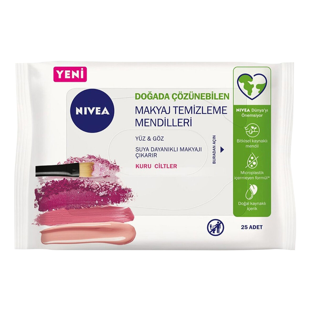 Nıvea Makyaj Temz.Mendilleri Kuru Ciltler 25 Adet