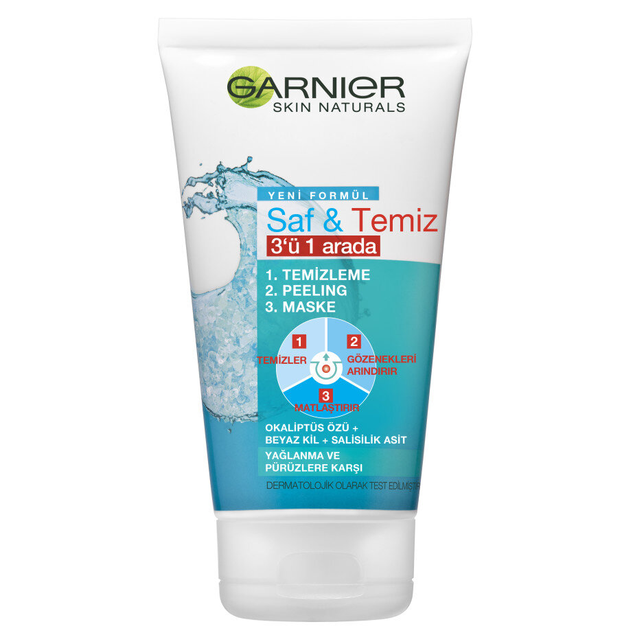 Garnıer Saf&Temız 3'Ü 1 Arada Tem+Peel+Maske 150Ml