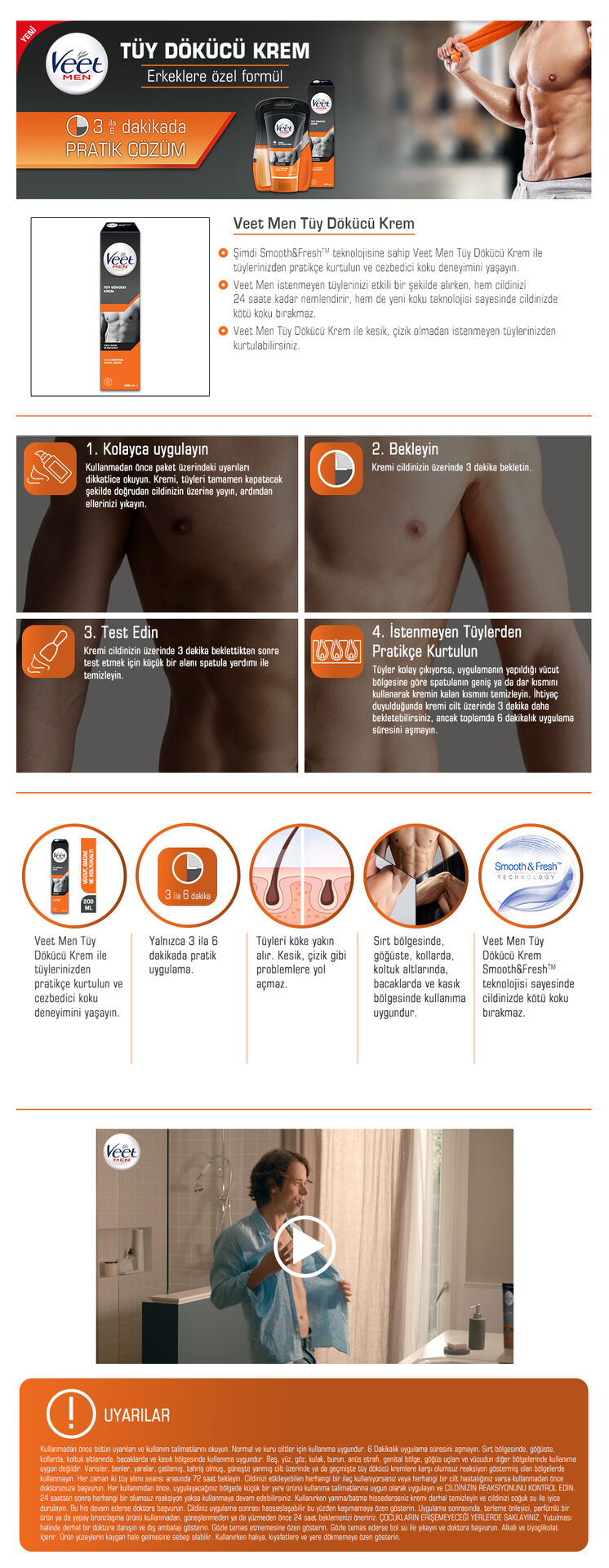 Veet Men Krem 200 Ml