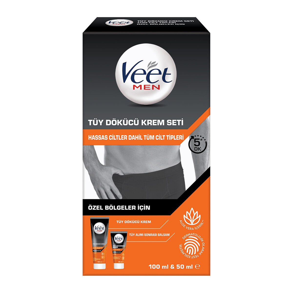 Veet Men Özel Bölge.Tüy Dökücü Krem Seti 100+50Ml