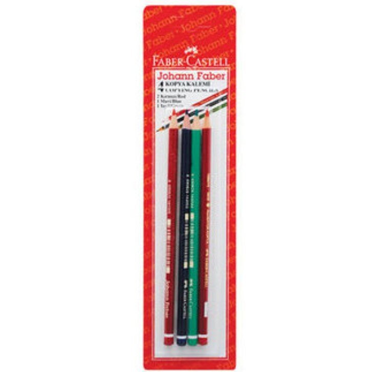 Faber Castell Karış Kop Kalm  2Krm+1Mavi+1Yşl 4'Lü