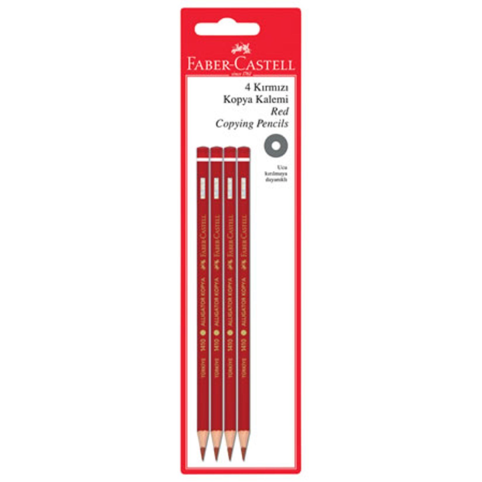 Faber Castell Kırmızı Kopya Boya Kalemi 4'Lü