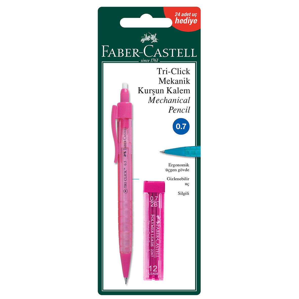 Faber Castell Trıclıck Vers.Kalem+Mın Seti 0.7 Mm