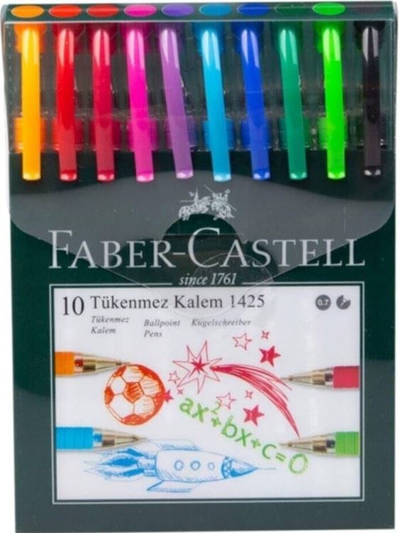 Faber Castell 1425 2 Renk Tükenmez Kalem 10'Lu
