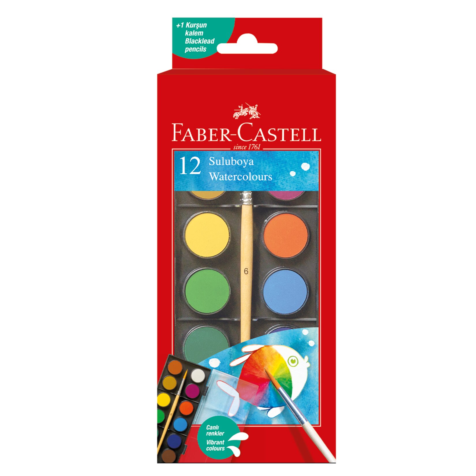 Faber-Castell Küçük Boy Sulu Boya 12 Li Set