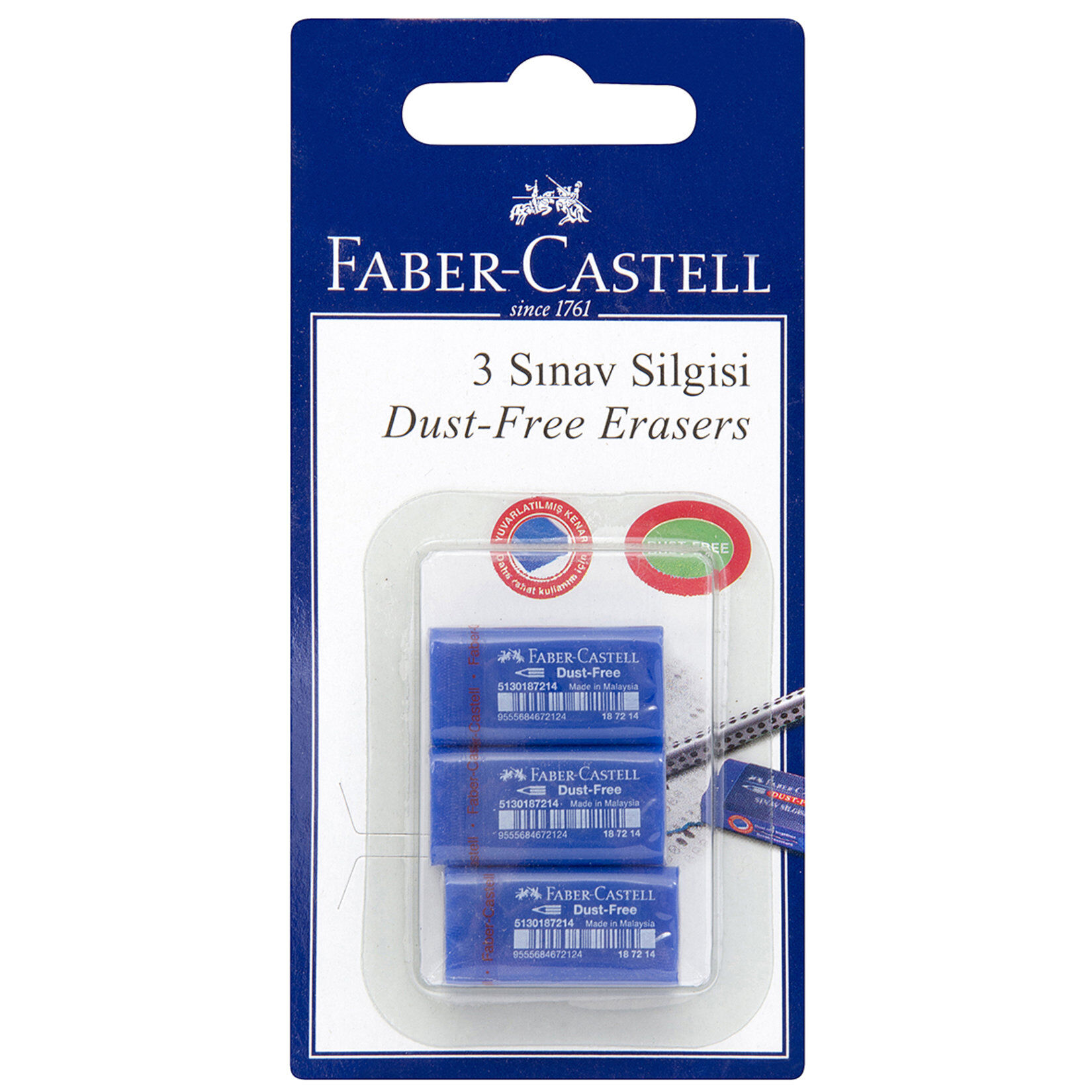 Faber Castell Sınav Silgisi 3 Lü