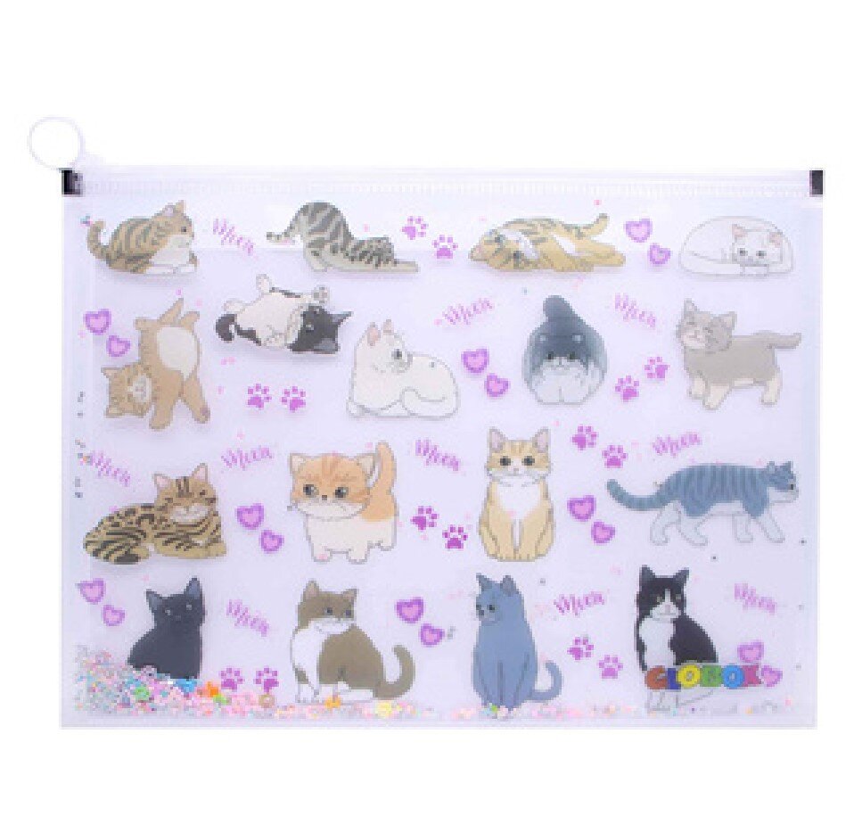 Globox Fermuarlı Simli Dosya A4