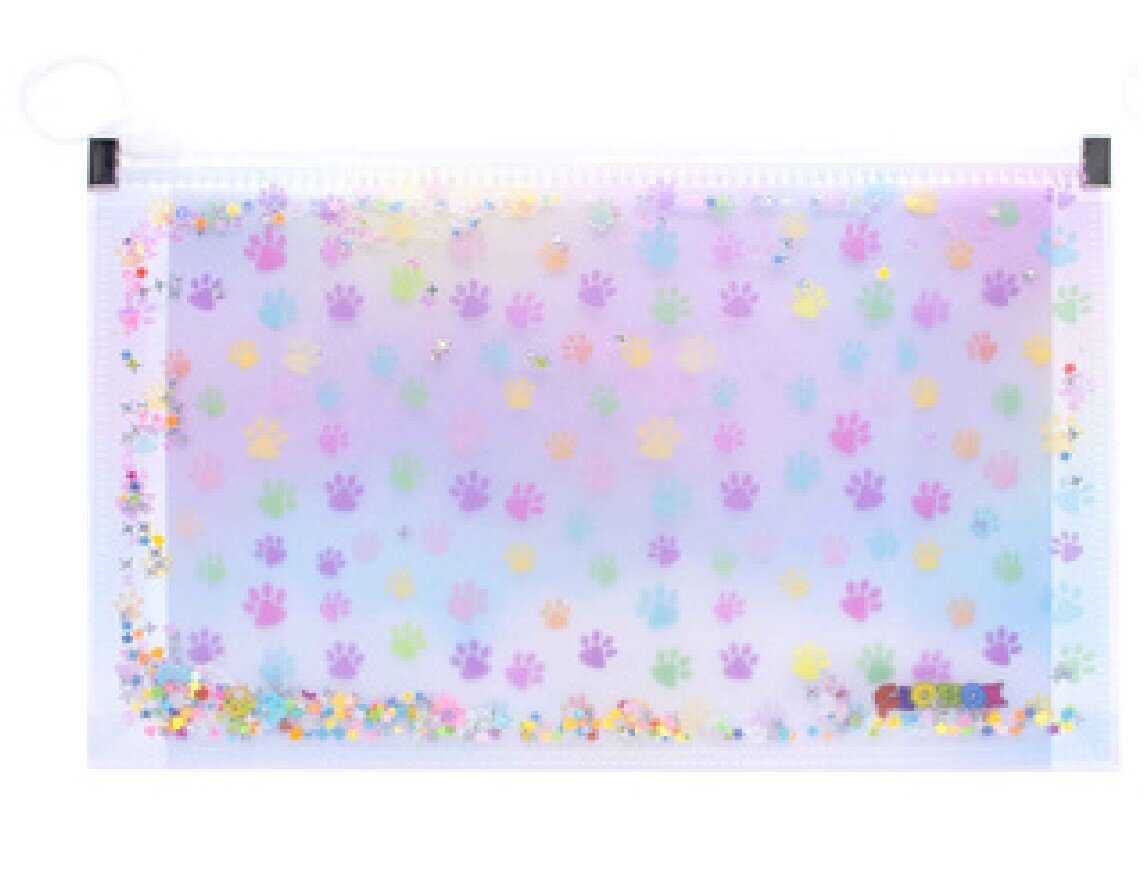 Globox Fermuarlı Simli Kalemlik Dosya