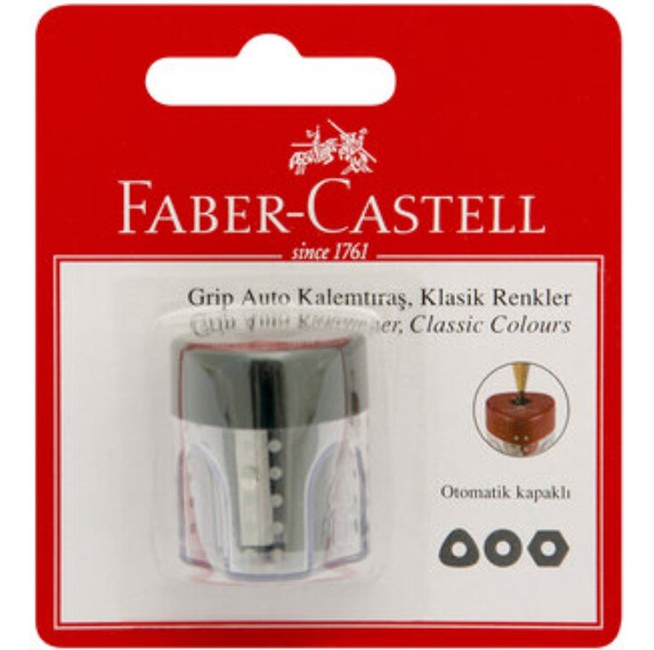 Faber Castell Grıp Auto K.Traş Tekli Klas.Renkler