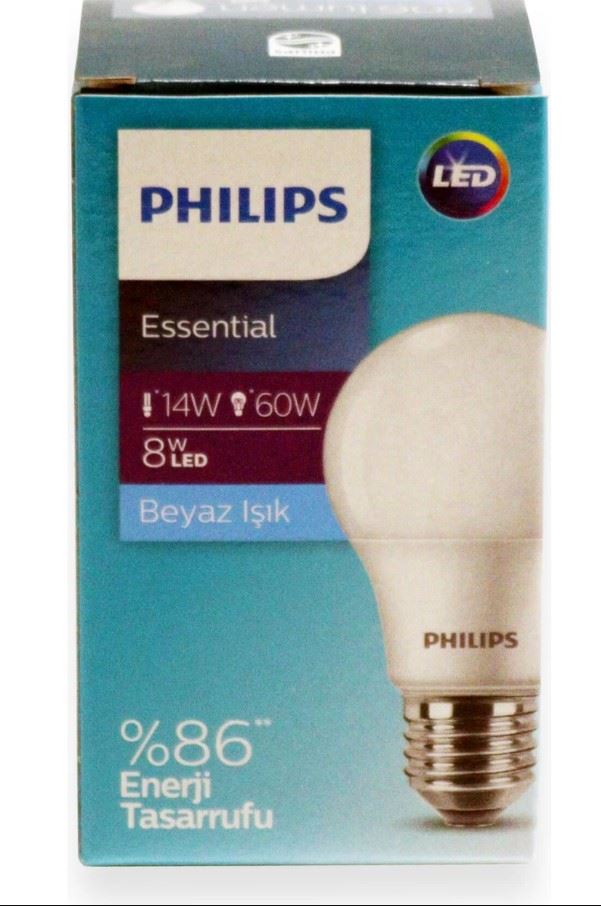 Phılıps Led Ampul 8W E27 6500K Beyaz Işık