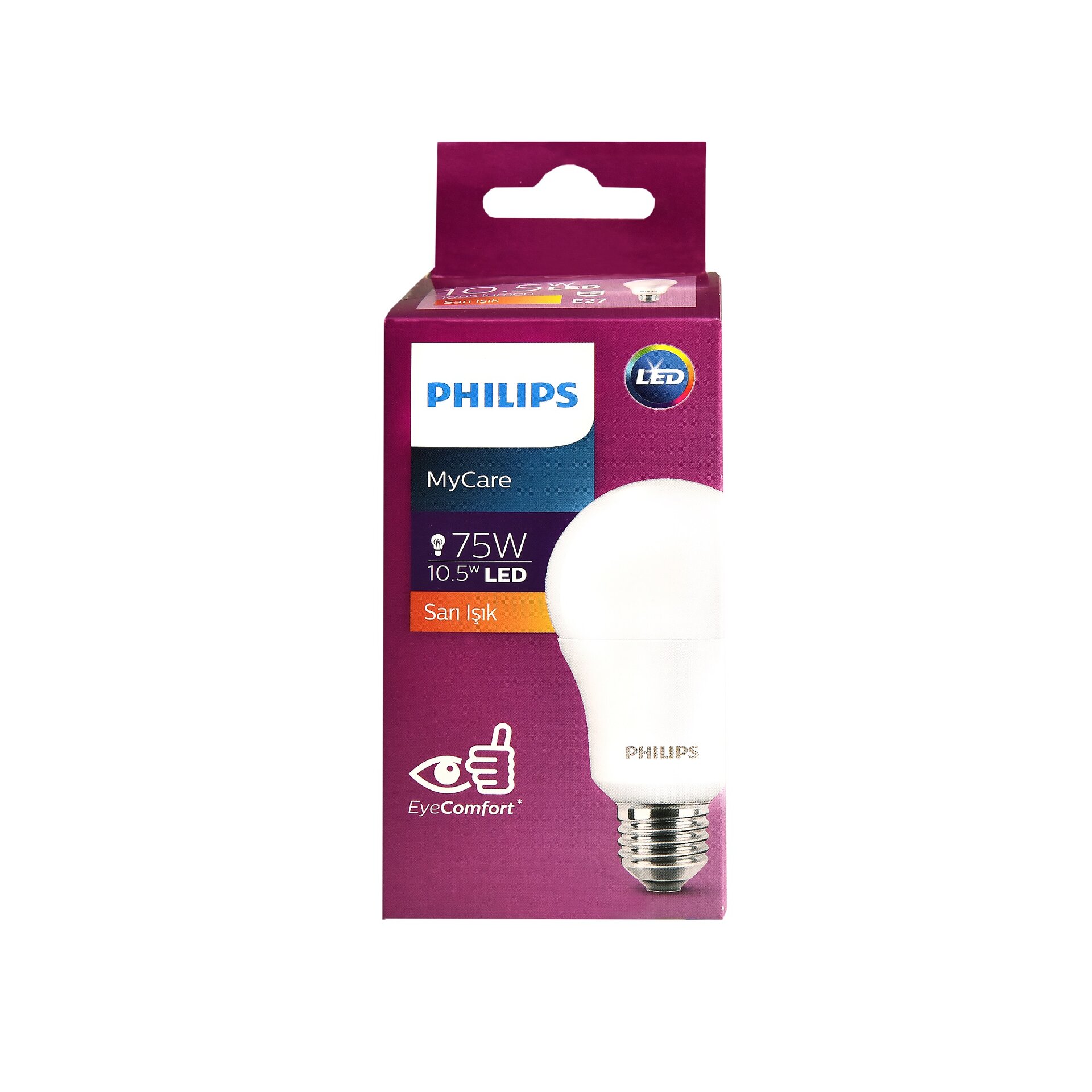 Phılıps Ledbulb 10.5-75W E27 2700K Sarı Işık
