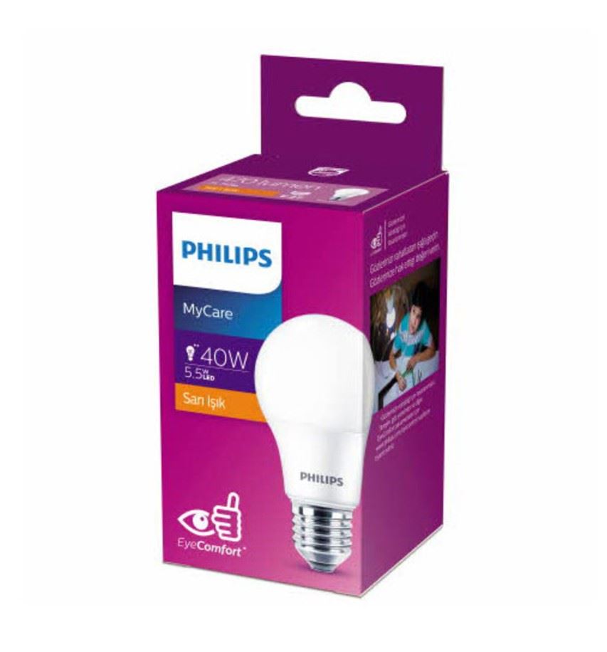 Phılıps Ledbulb 5.5-40W E27 2700K Sarı Işık