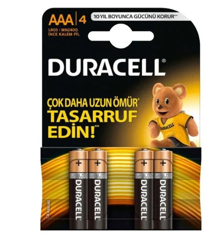Duracell Basıc 4Lü İnce Kalem Pil