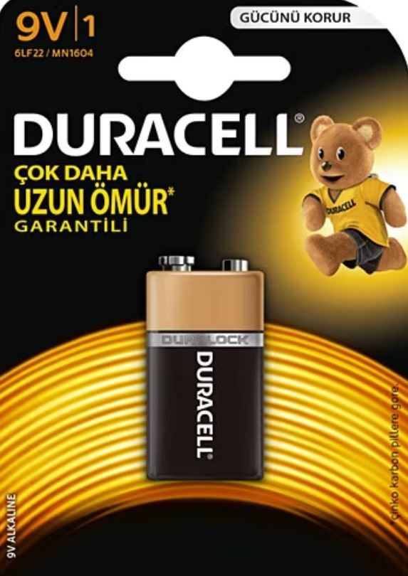 Duracell Basıc 9 Volt Pil
