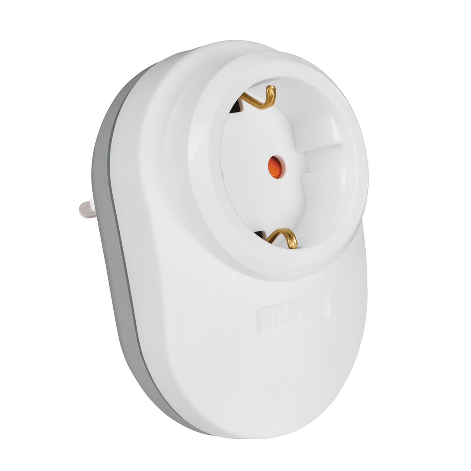 Nilson Akım Korumalı Beyaz Tekli Fiş Priz