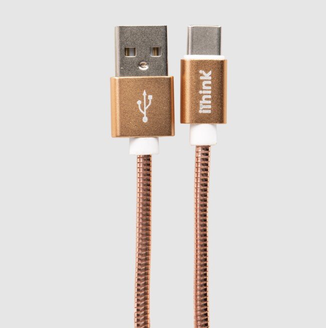 Ithınk Gold Usb-A To Usb-C Spiral Kablo K24c