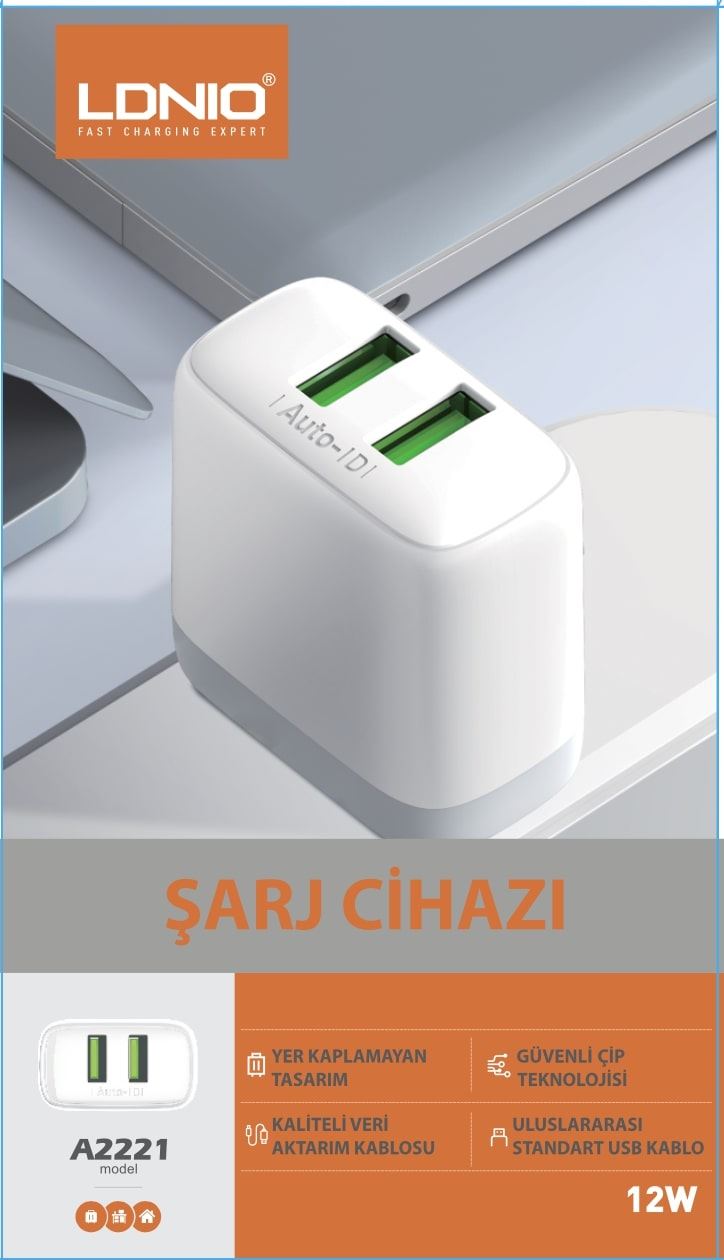 Ldnıo Ev Şarj Cihazı + Type-C Kablo A2221