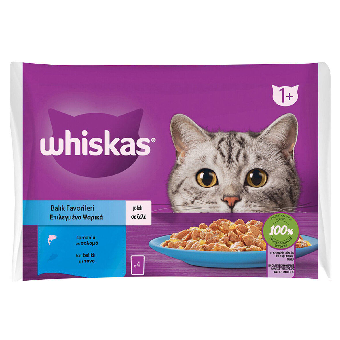 Whıskas Balıklı Seçim Poşet Yaş Mama 4X85 G