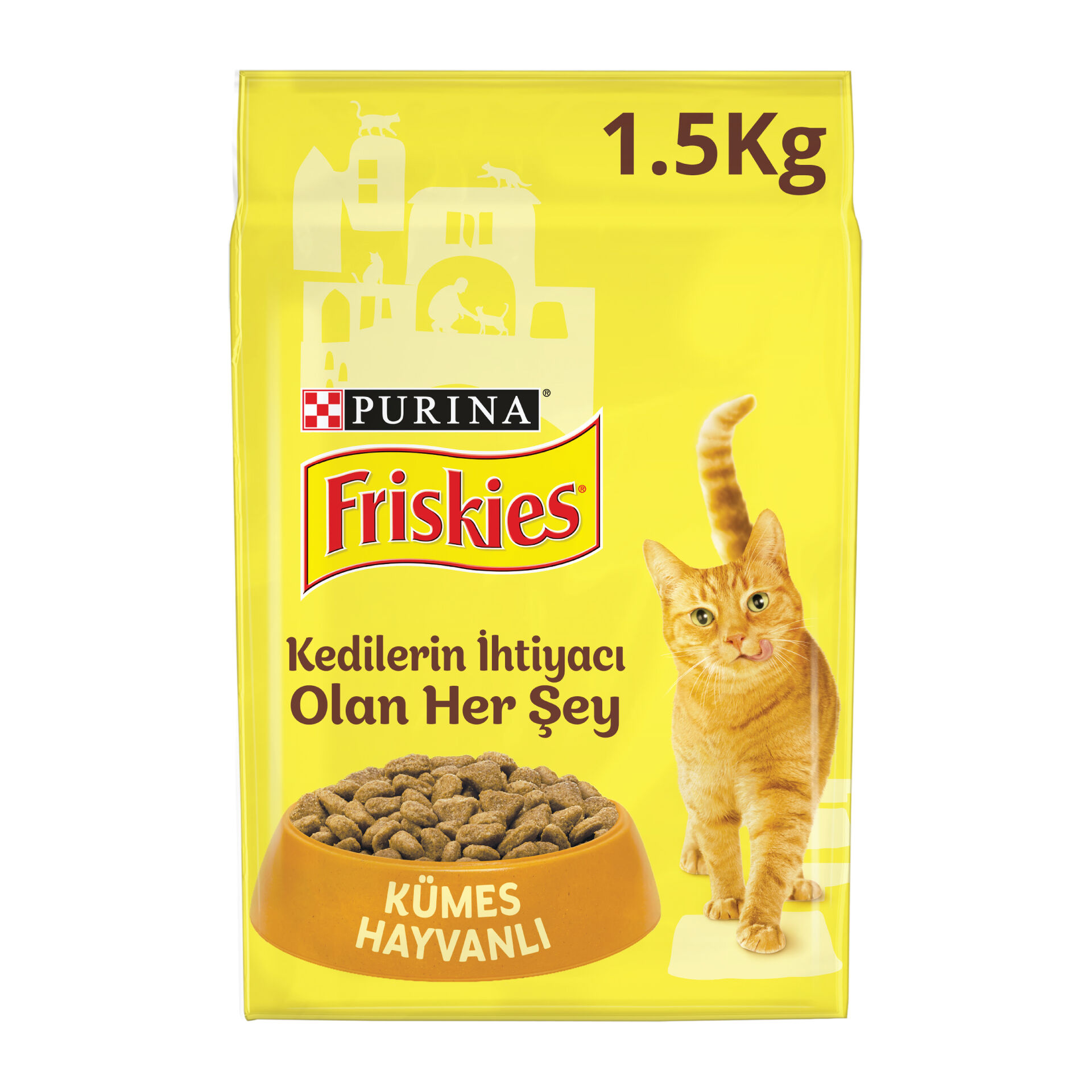 Frıskıes Yetişk.Kümes Hayv.Kuru Kedi Maması 1.5Kg