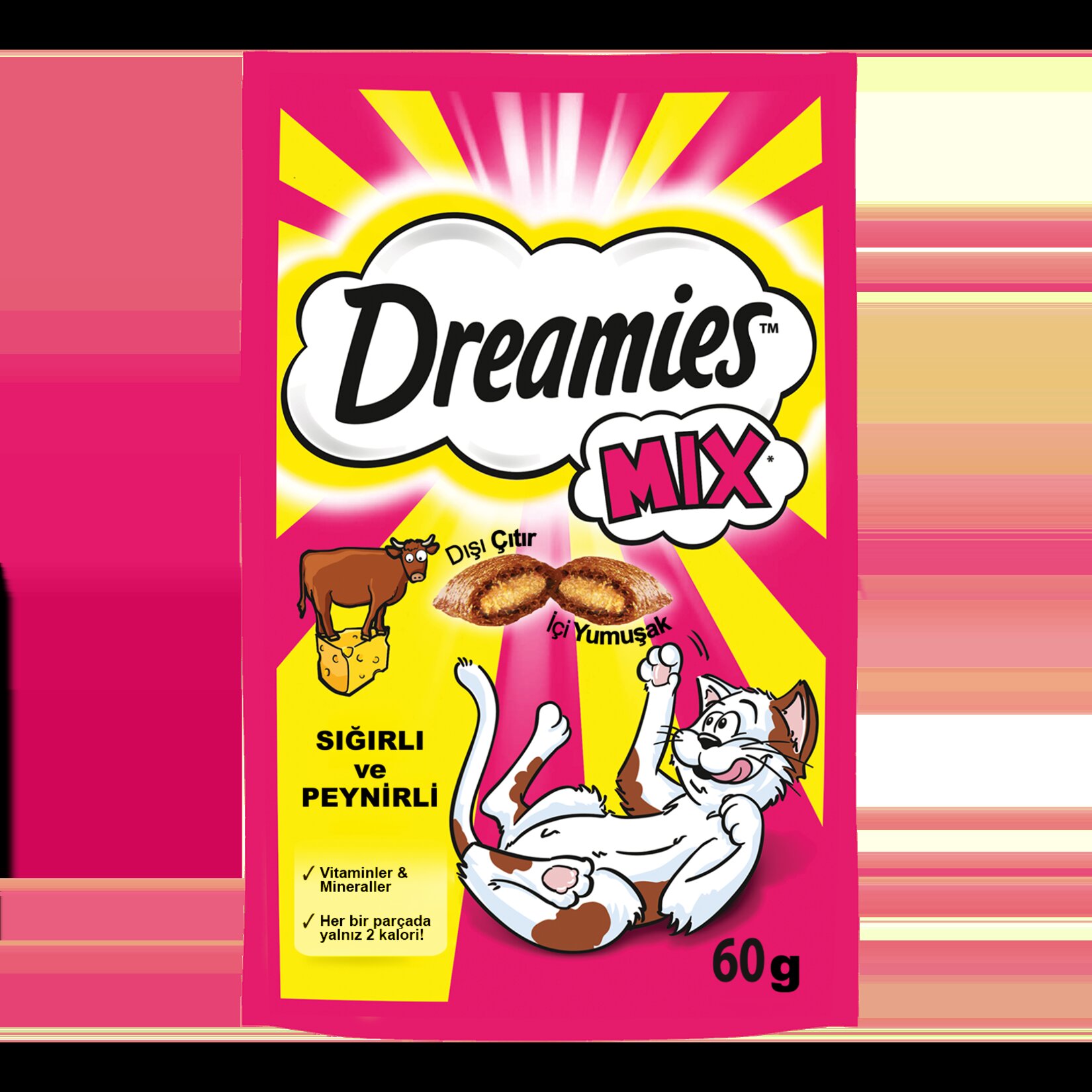 Dreamıes Sığırlı Ve Peynirli Kedi Ödül Maması 60 G