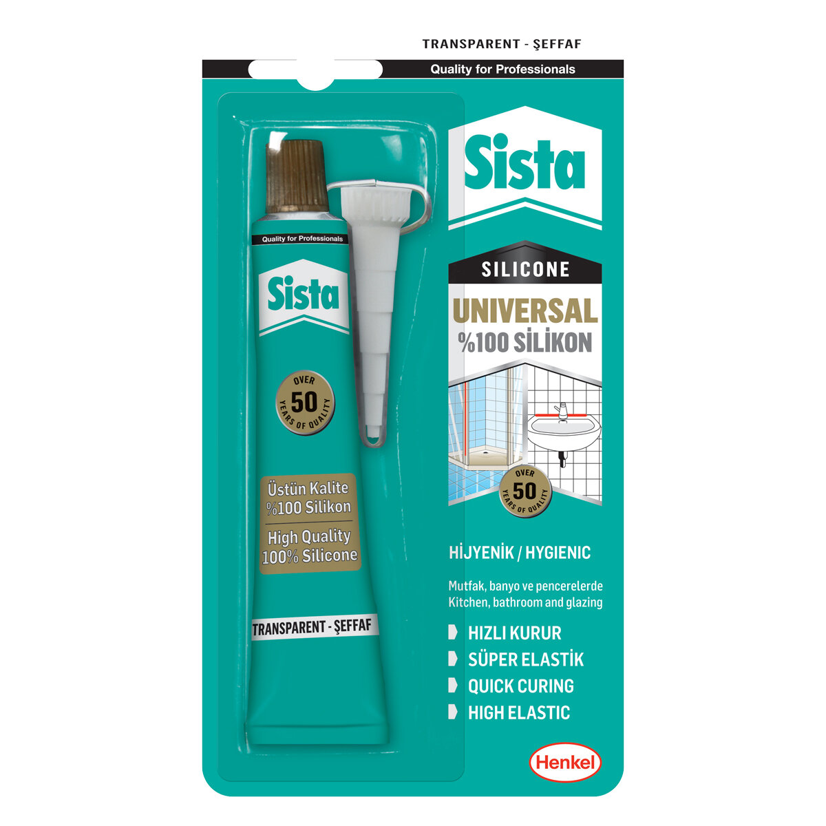 Sista Şeffaf Silikon Mastik Tüp 50G