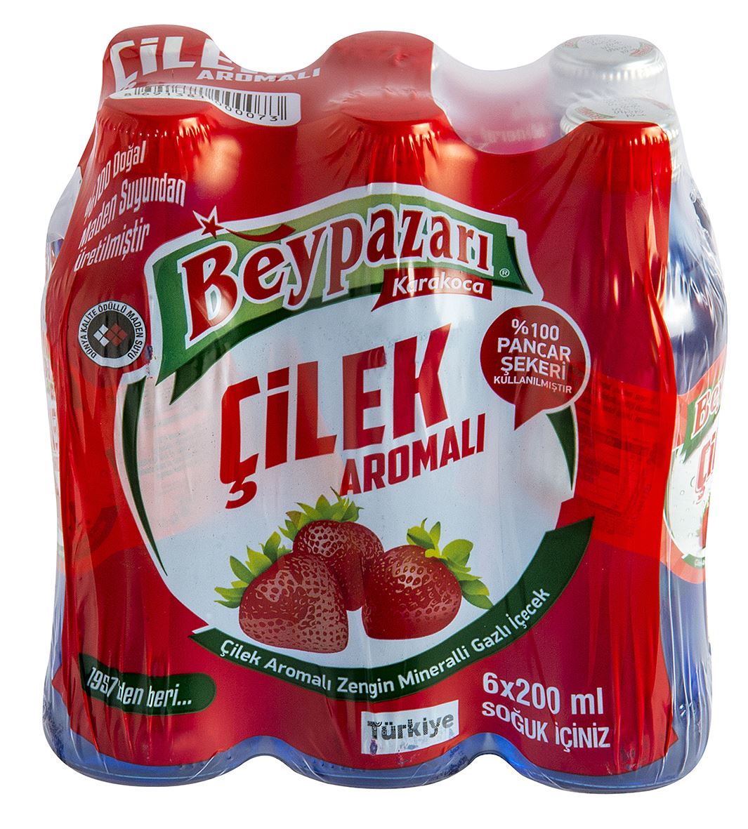Beypazarı Çilek Aromalı Madensuyu 6*200Ml