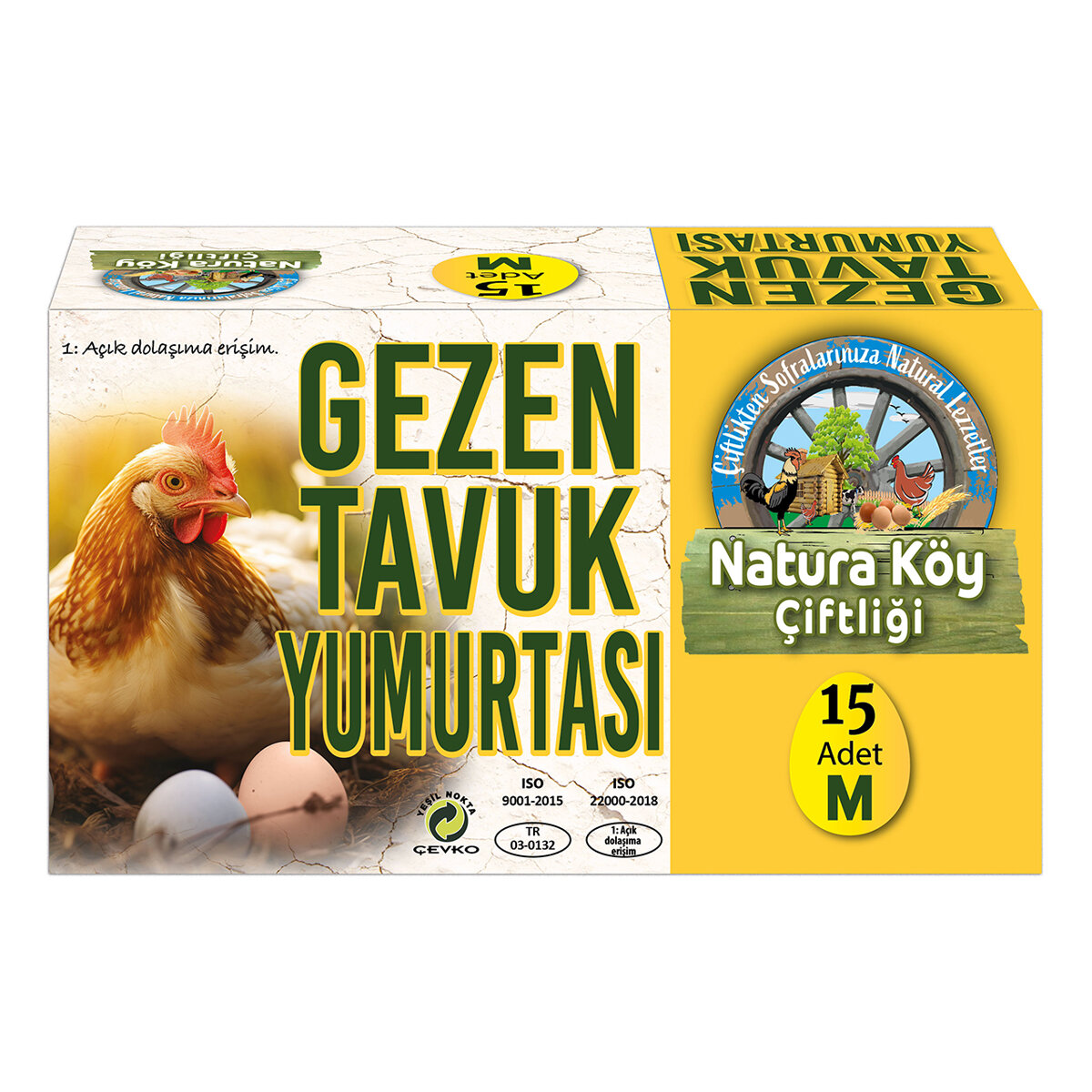 Naturaköy Gezen 15Li Yumurta M Orta Boy (53-62 G)