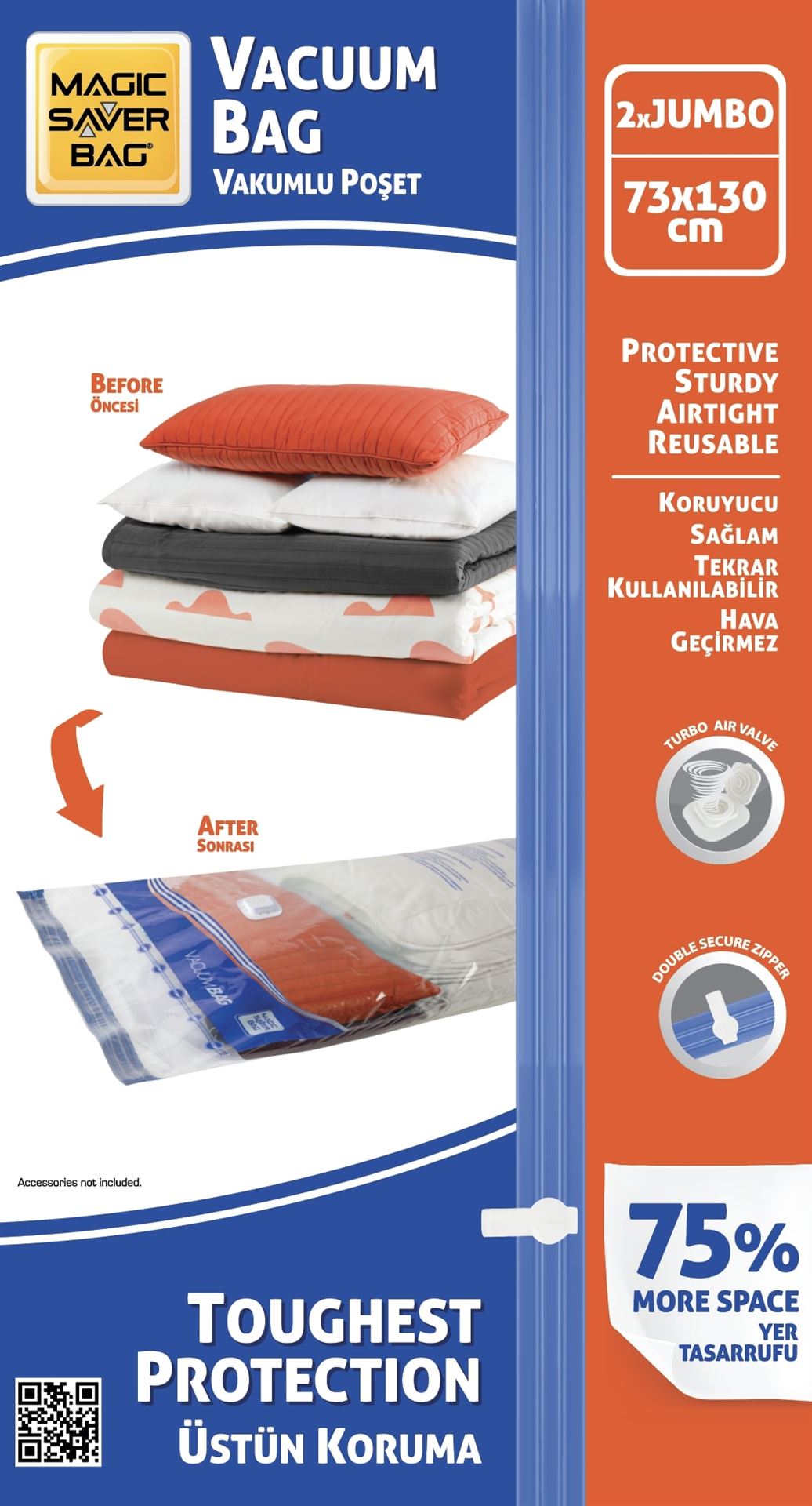 Magıc Saver Bag Jumbo Vakum Poşet 2 Li (Tg )