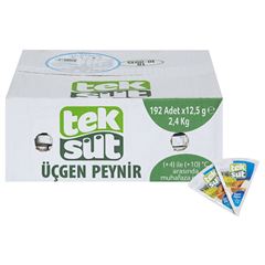 TEKSÜT YARIM YAĞLI ÜÇGEN PEYNİR 192'Lİ 2.4 KG